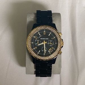 Michael Kors black and gold watch